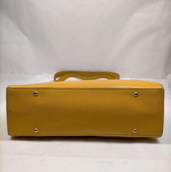 CELINE SHOULDER BAG YELLOW LEATHER - Picture 4 of 9